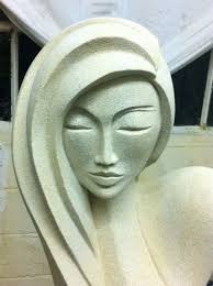 Handgeschnitzter Marmor Mineralstein Zusammenfassung Zeitgenossische Oder Moderne Aussen Abstrakt Skulpturen Kunstproduktion