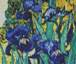 Free cross stitch pattern based on van gogh painting of a wheat field. Irises By Vincent Van Gogh Counted Cross Stitch Pattern In Pdf Etsy Cross Stitch Pattern Maker Cross Stitch Counted Cross Stitch