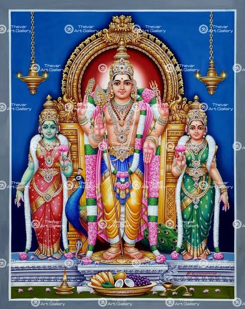 Murugan Valli Deivanai | Lord Murugan -Valapady - Thevar Art Gallery
