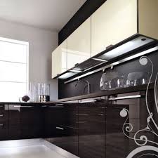 wood modular kitchen acrylic shutters