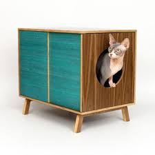 Caixa De Areia Grande Para Gatos Mid Century Litter Box Caixa De Areia Gato