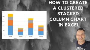 how to create a clustered stacked column chart in excel