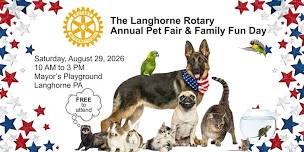 Langhorne Rotary Pet Fair & Family Fun Day 2026