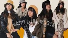 🌧 10 rainy day outfits + how to layer for winter 🌧 - YouTube