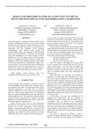 Very low frequency diy metal detectors can also be made with the help of arduino nano, but they can also be made with the. Pdf Design And Implementation Of A Low Cost Vlf Metal Detector With Metal Type Discrimination Capabilities