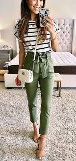 Home Blend Of Bites Business Casual Outfits Fashion Green Pants Outfit