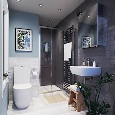 Give the ceiling a lift with this budget bathroom idea by covering it in beadboard and extending it down the walls several inches for a canopy effect. Products Wickes Co Uk