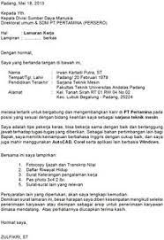 Report contoh surat lamaran kerja. Contoh Surat Lamaran Pt Pertamina Kumpulan Contoh Gambar