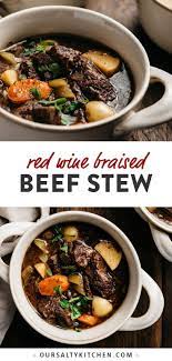 Dutch Oven Braised Red Wine Beef Stew Recipe Clean Eating Recipes For Dinner Braised Beef Stew Red Wine Beef Stew