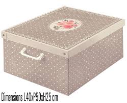 Boite De Rangement En Carton Avec Couvercle Encres Sans Solvants Decor Pois Boite De Rangement Carton Boite De Rangement Boites De Rangement Decoratives