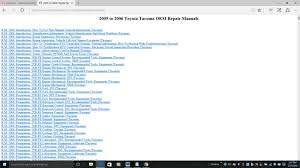 On the next page select the specific pdf that you want to access. 05 Tacoma Factory Service Manual Pdf Tacoma World