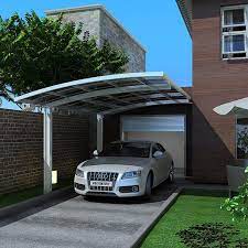 Learn how to build a cheap carport canopy in an afternoon! Freestanding Polycarbonate Carport Single Car Canopy Carports Cantilever Carport Designs Car Porch Design Car Canopy