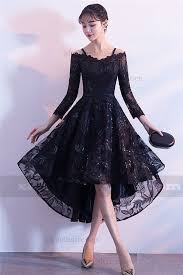 Y N As Kpop Idol High Low Prom Dresses Evening Dresses With Sleeves Prom Dresses Short