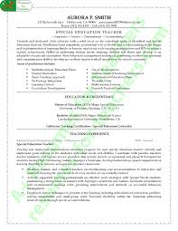In interdisciplinary studies and special education certificate. Special Education Teacher Resume Example