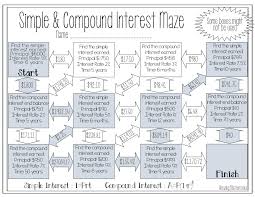 Worksheets all come with answers. Simple Compound Interest Worksheet Maze Activity Simple Interest Math Simple Interest Compound Interest Math