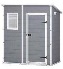 Abri De Jardin En Resine Monopente Manor 64 Zoom Abri De Jardin Abri De Jardin Pvc Armoire De Jardin