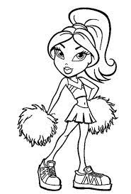 Barbie dressed for the party. Cheerleaders Coloring Pages Learny Kids