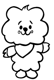 Tata, cooky, van, koya, rj, shooky, mang and chimmy will be happy to meet you on the coloring pages. Rj From Bt21 Coloring Page