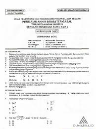 Soal Pas Matematika Peminatan Kelas X Tahun 2019 2020 Pdf Pdf