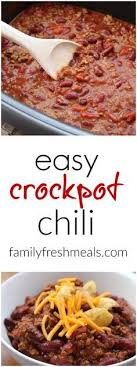 Easy Crockpot Chili Rezept Food Drink Crockpot Recipes Crockpot Und Chili Recipes