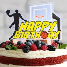 Start the clock and dribble on out, this nba basketball birthday party by everyday sunday studios, out of manila, philippines, will make you scream and shout! Basketball Cake Topper Happy Birthday Sports Theme Acrylic Decor Picks For Baby Shower Birthday Party Decorations Buy Online In Angola At Angola Desertcart Com Productid 182730596