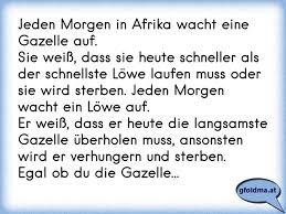 Jeden Morgen In Afrika Wacht Eine Gazelle Auf Sie Weiss Dass Sie Heute Schneller Als Der Schnellste Lowe Laufen Muss Osterreichische Spruche Und Zitate