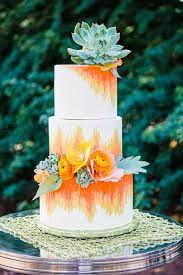 Caketini Watercolor Wedding Cake Colorful Wedding Cakes Succulent Wedding Cakes