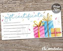 Birthday Gift Certificate Template Birthday Printable Gift Certificate Template Photography Etsy In 2020 Gift Certificate Template Printable Gift Certificate Birthday Printables