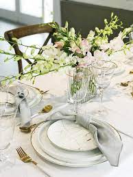 A complete guide including where to place knives, forks, spoons, plates, wine glasses, and water try to plan the table setting to match your menu. Marble And Gold Baptism Decoration Marble And Gold Baptism Decoration A Table To Love