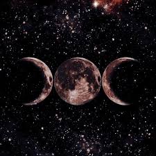 Phases of the moon on a black background. Assassins Can Fly Moon