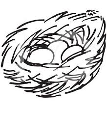 Black And White Hen Clipart Hen On Nest Clipart Clipart Panda Free Clipart Images Bird Drawings Art Nest Images