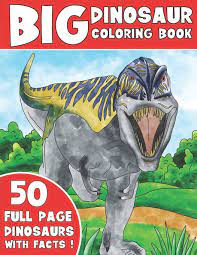 Dinosaur quiet book felt dinosaur quiet book page felt play | etsy. The Big Dinosaur Coloring Book Jumbo Kids Coloring Book With Dinosaur Facts Coloring King 9781689938327 Amazon Com Books