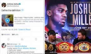 Choose a design below and give. Boxing News Anthony Joshua Drops First Tweet After Eddie Hearn S Opponent Declaration Boxing Sport Express Co Uk