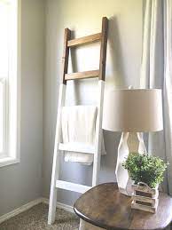 Blanket Ladder Modern Quilt Ladder White Dark Walnut 6 Foot Blanket Ladder Towel Hanger Living Room Decor Bathroom Towel Ladder Home Decor Ladder Decor Decor