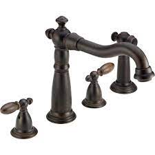 Buy products such as ultra faucets uf11245 bronze single handle kitchen faucet with side spray at walmart and save. Delta Victorian 2 Handle Standard Kitchen Faucet In Venetian Bronze 2256 Rb Dst The Home Depot