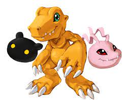 agumon, koromon, and botamon (digimon) drawn by soihtuss | Danbooru
