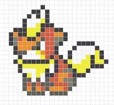 Growlithe Sprite Patron Diseno Hamabeads Sprite Figuras Pokemon Dibujos En Pixeles