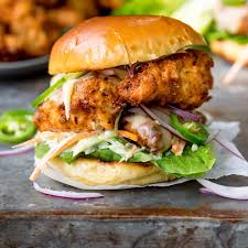 Crispy Chicken Burger With Honey Mustard Coleslaw In 2020 Crispy Chicken Burgers Chicken Burgers Recipes