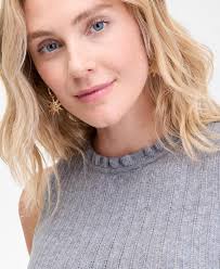 On 34th Pointelle-knit Tank in Blue