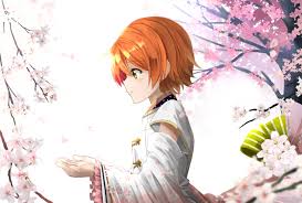 Anime Girl With Short Orange Hair And Green Eyes Gambarku When it comes to hair color, anime doesn't shy away from the entire rainbow. anime girl with short orange hair and