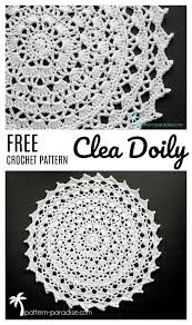 free crochet pattern yarn review clea doily crochet