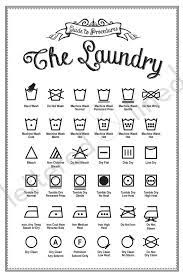 The following symbols refer to how to wash a piece of bedding, the right heat level, the best machine setting, and whether you can add bleach. Laundry Symbols Poster Print Guide To Procedures Laundry Reference Rules Sign Vintage Decor Art Wall Chalk Chalkboard Laundry Symbols Laundry Care Symbols Laundry Care