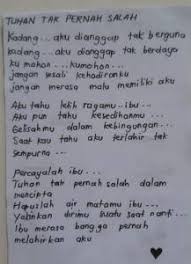 Ibu jangan benci ketika kita membuat ibu bersedih Puisi Ibu Ku Koleksi Puisi