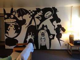 Ghibli Mural By Peachyvalentine On Deviantart Mural Ghibli Studio Ghibli