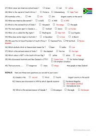 Community contributor can you beat your friends at this quiz? English Speaking Countries Quiz English Esl Worksheets For Distance Learning And Physical Classrooms