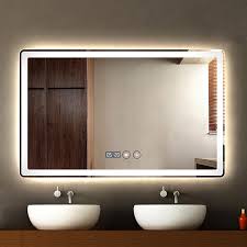 Buy frameless bathroom mirrors and get the best deals at the lowest prices on ebay! New Ctl305 Wall Mounted Led Bathroom Mirror Modern Intelligent Hd Frameless Bathroom Mirror Anti Fog Mirror 110v 220v 4 8w M 5mm Pump Replacement Parts Aliexpress