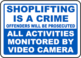 Girls with big empty purses are notorious. Activities Monitored By Video Sign F7650 By Safetysign Com