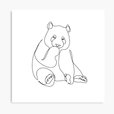 Panda one line drawing. Nurcery kids room art by OneLinePrint | Redbubble |  Animal line drawings, Line art drawings, Line art design