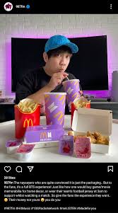 The bts meal consists of nine chicken nuggets, two sauces, medium fries and a drink, and comes in a box deployment of the meal in singapore was delayed last month after the government tightened. N8zearji9f2eom