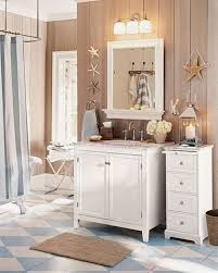 The curved design gives it a unique nautical look which will enhance any bathroom while the two small shelves and one large shelf make it a practical piece for extra storage. Abdnhi50 Appealing Bathroom Decor Nautical Home Idea Today 2021 01 27